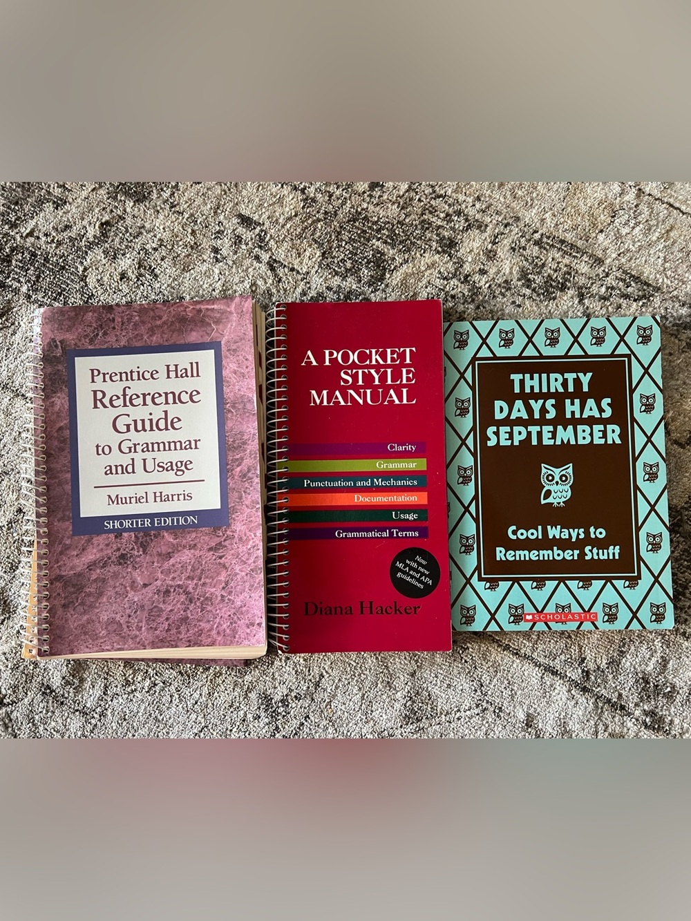 A lot of 3 books: For Grammar